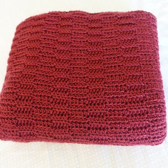 An AUTUMN GARNET HUG Crochet Baby Afghan Blanket - Picture 7 of 11